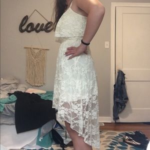 Beige/off white high low dress. Worn once.